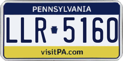 PA license plate LLR5160