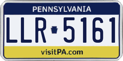 PA license plate LLR5161