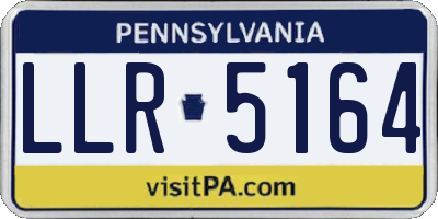 PA license plate LLR5164