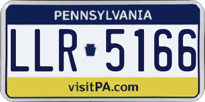 PA license plate LLR5166