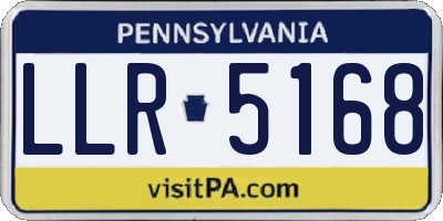 PA license plate LLR5168