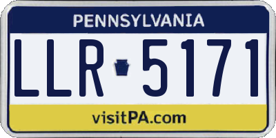 PA license plate LLR5171