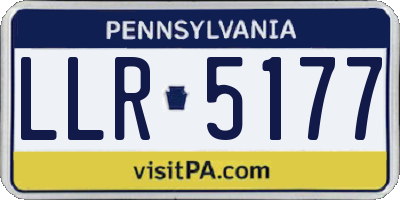 PA license plate LLR5177