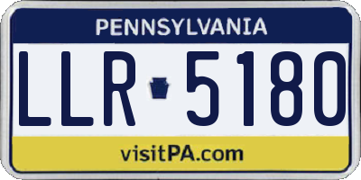 PA license plate LLR5180