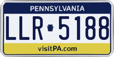 PA license plate LLR5188