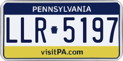 PA license plate LLR5197