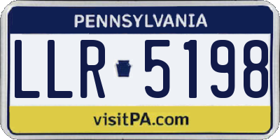 PA license plate LLR5198