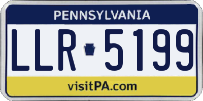 PA license plate LLR5199
