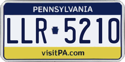 PA license plate LLR5210