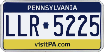 PA license plate LLR5225