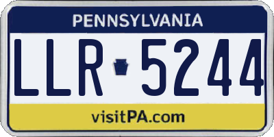 PA license plate LLR5244