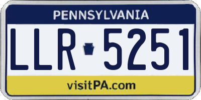 PA license plate LLR5251