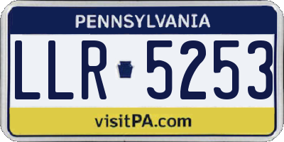 PA license plate LLR5253