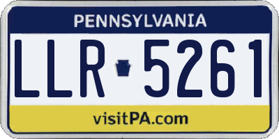 PA license plate LLR5261