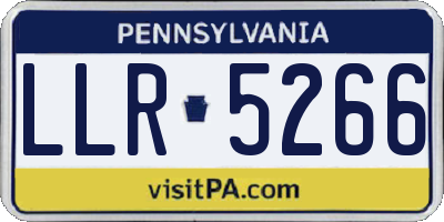 PA license plate LLR5266