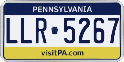 PA license plate LLR5267