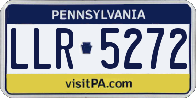 PA license plate LLR5272