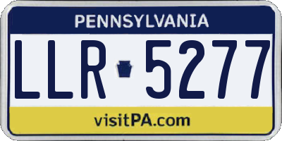 PA license plate LLR5277