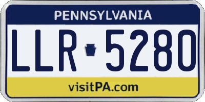 PA license plate LLR5280