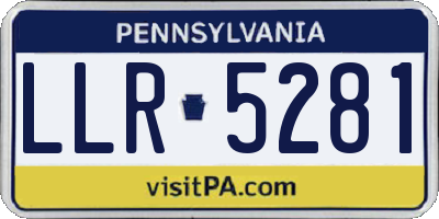 PA license plate LLR5281