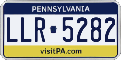 PA license plate LLR5282