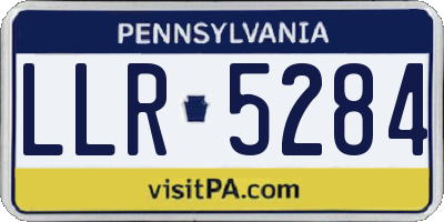 PA license plate LLR5284