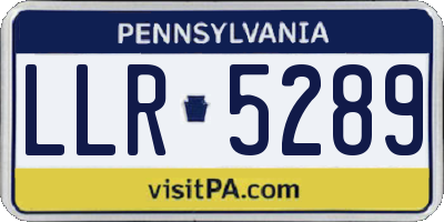 PA license plate LLR5289