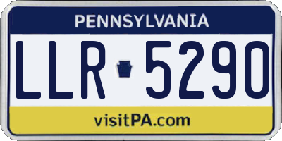 PA license plate LLR5290