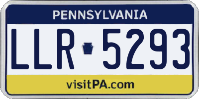 PA license plate LLR5293