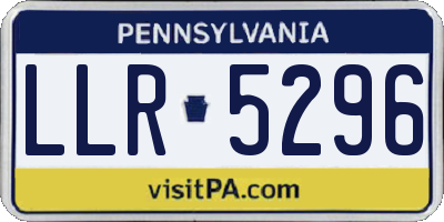PA license plate LLR5296