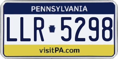PA license plate LLR5298