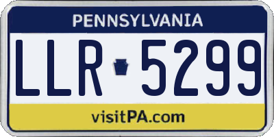 PA license plate LLR5299