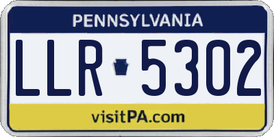 PA license plate LLR5302