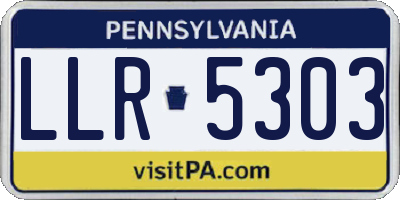 PA license plate LLR5303