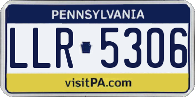 PA license plate LLR5306
