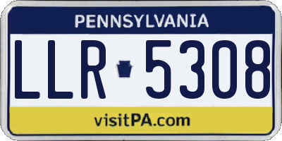 PA license plate LLR5308