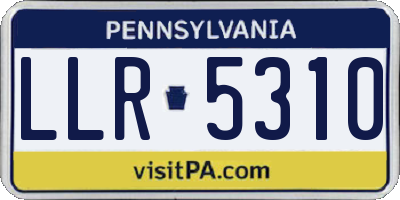 PA license plate LLR5310