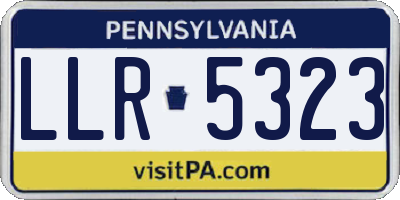 PA license plate LLR5323