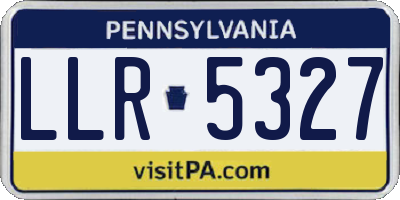 PA license plate LLR5327