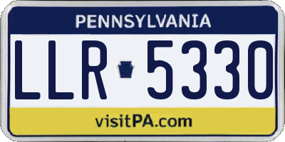 PA license plate LLR5330