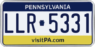 PA license plate LLR5331