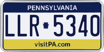 PA license plate LLR5340
