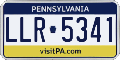 PA license plate LLR5341