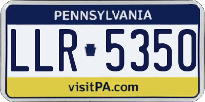 PA license plate LLR5350