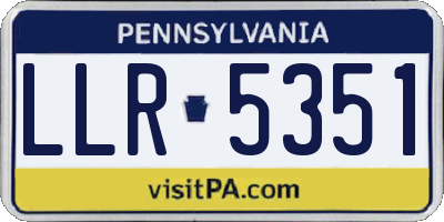 PA license plate LLR5351