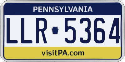 PA license plate LLR5364