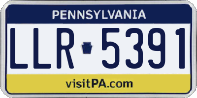 PA license plate LLR5391