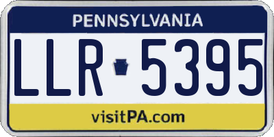 PA license plate LLR5395