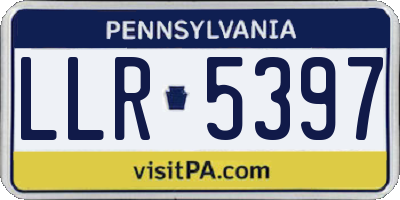 PA license plate LLR5397