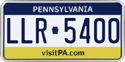 PA license plate LLR5400